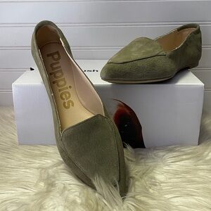 Hush Puppies Hazel 2 Frost Olive Suede Loafer